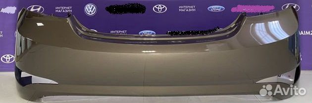 Бампер задний Hyundai Solaris 15-17 кофейный