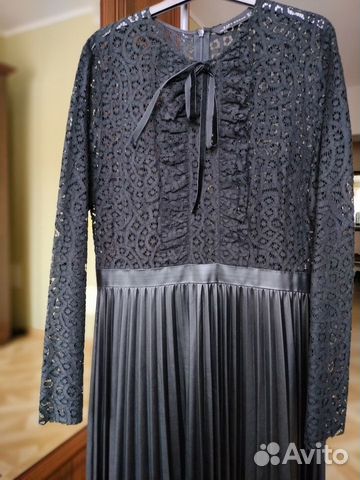 Платье Zara черное миди