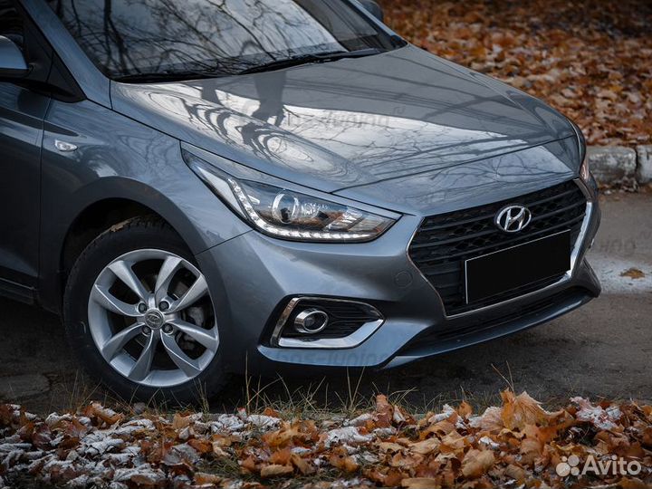 Накладки на фары Реснички на Hyundai Solaris 2 V1