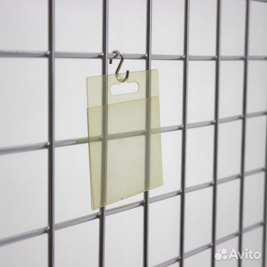 Ценникодержатель навесной 80*60мм (пэт 0,5) с отв