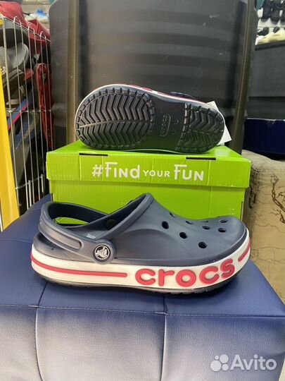 Сабо Crocs синие лето