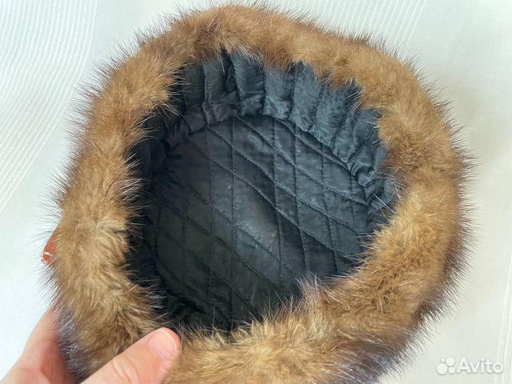 Норковая шапка мужская 56