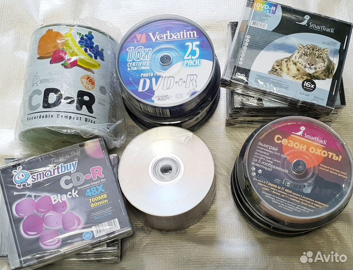 DVD+R диски, новые в упаковке