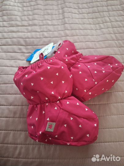 Пинетки для девочки теплые