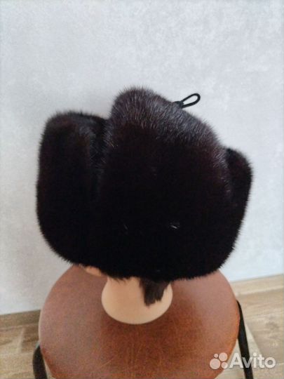 Норковая шапка мужская ушанка