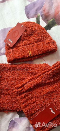 Шапка и шарф женский