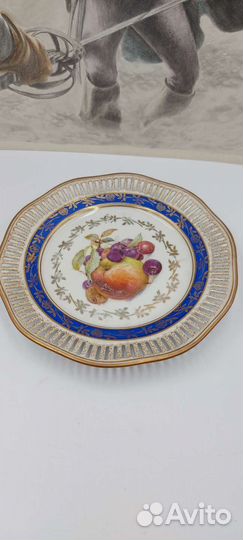 Антикварная тарелка Фрукты Winterling