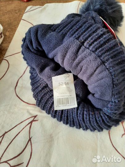 Шапка для девочки новая 52/54