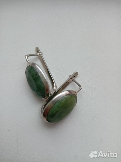 Серьги с нефритом СССР