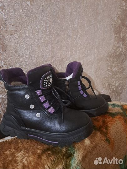 Ботинки на девочку зима 29 размер