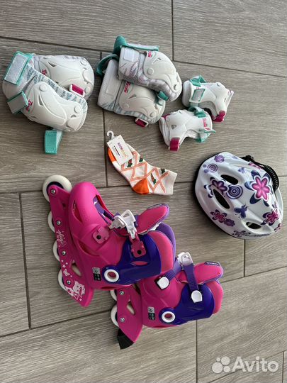 Роликовые коньки детские размер 30-32