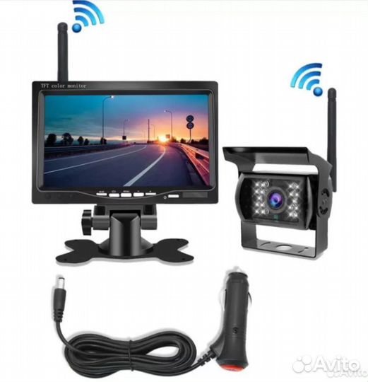 Беспроводная система парковки 2 камеры, 12-24в