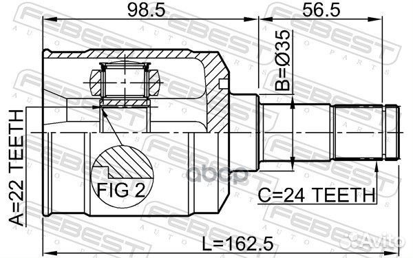 ШРУС / mazda familia BH 1994-1999 JP / шрус в