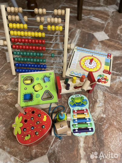 Деревянные игрушки пакетом