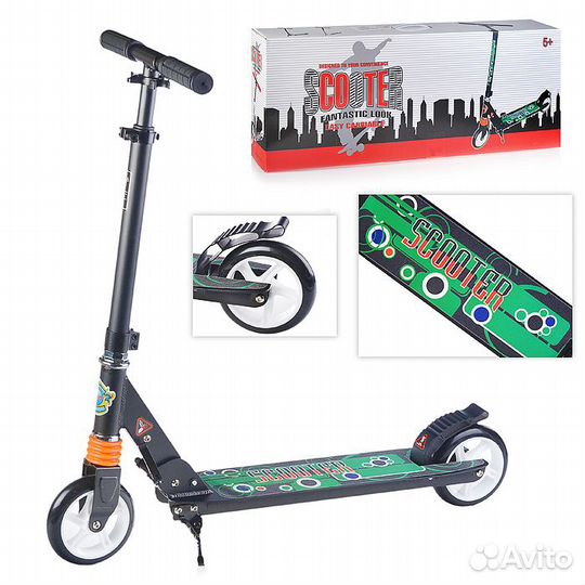 Новый Самокат 2-х колёсный, PU 14 см U038189Y