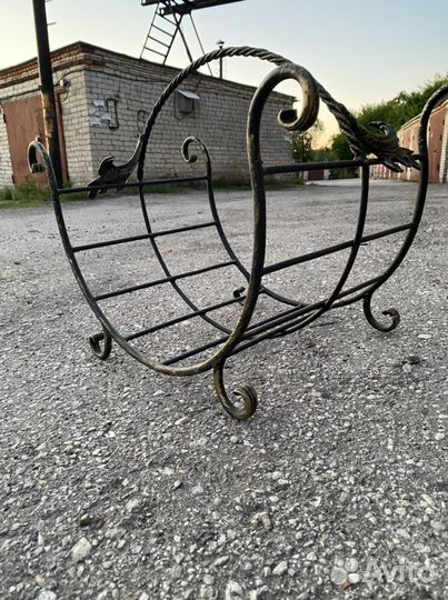 Дровница кованая