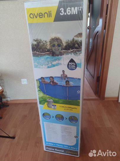 Каркасный бассейн новый avenli 3.60m76cm