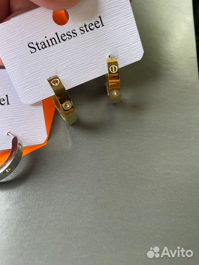 Серьги cartier