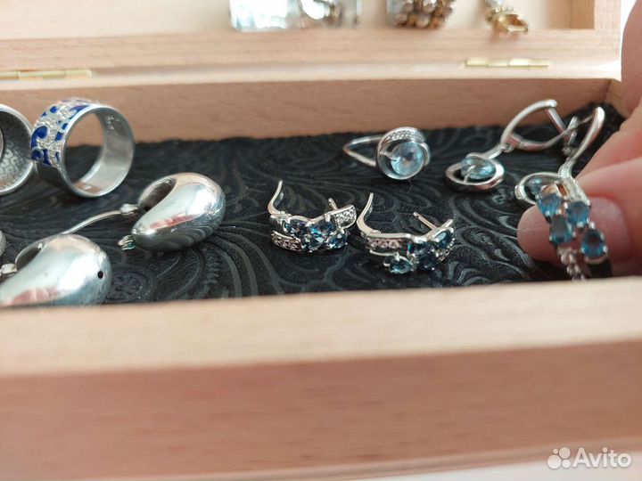 Серьги, кольца