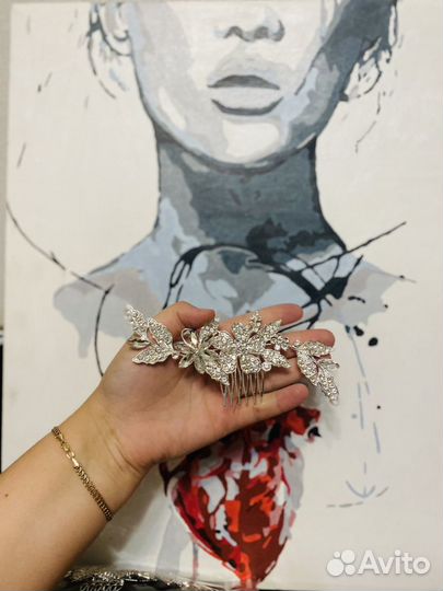 Диадема. Веточка для свадебной прически