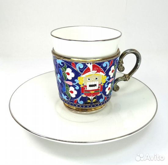 Кофейная чашка с блюдцем Русские Самоцветы