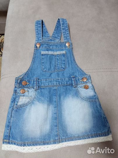 Платье, сарафан джинсовый для девочки 92-98