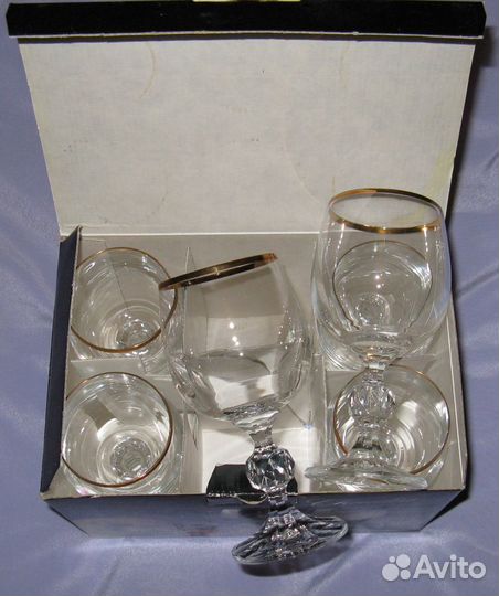 Бокалы для вина Bohemia Claudia, 6шт, СССР, не б/у