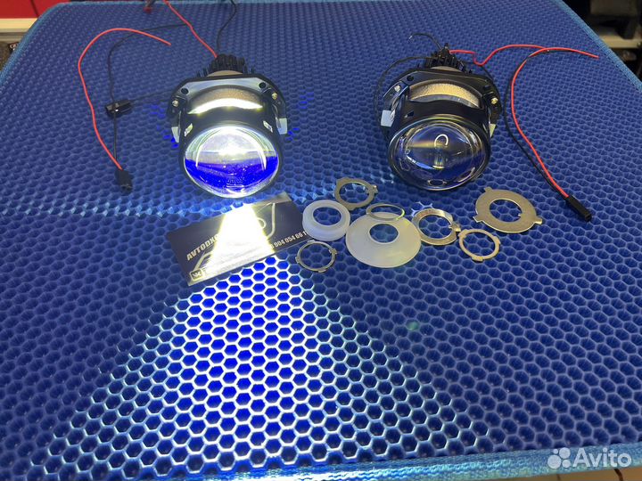 Светодиодные линзы 2шт BI-LED в головной свет комп