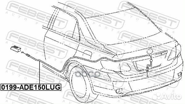 Трос открывания замка крышки багажника toyota C