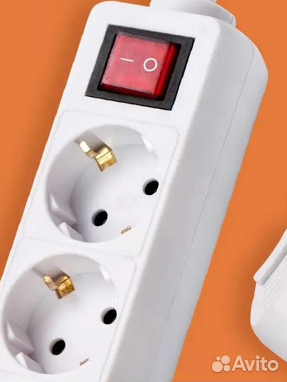 Сетевой удлинитель с кнопкой powermate, 3,0м, 3 ро