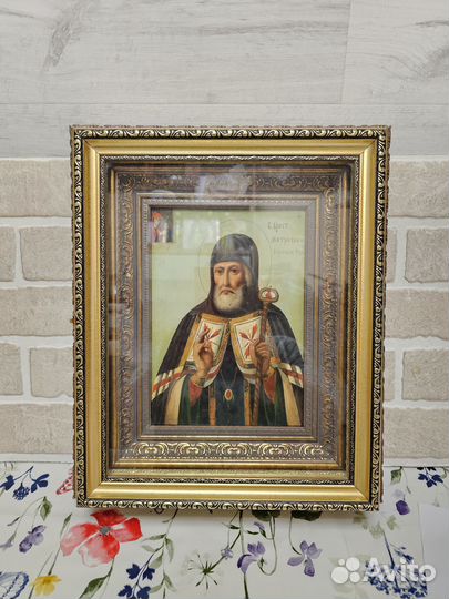 Икона старинная “Святитель Митрофан Воронежский”