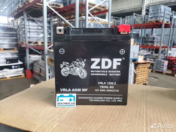 Аккумулятор 12V 30Ah ZDF новый