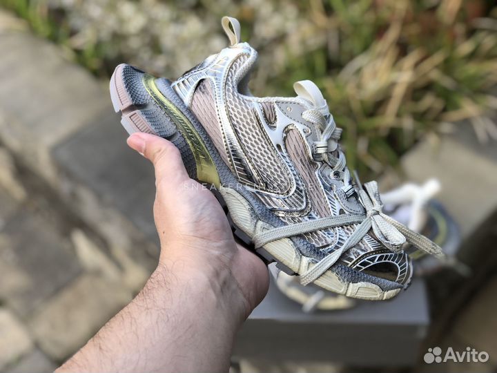 Кроссовки Balenciaga 3XL Grey Yellow женские