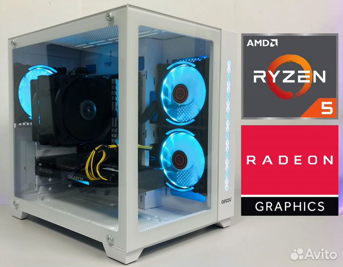 Игровой компьютер Ryzen 5 5600/16GB/RX 6700 XT