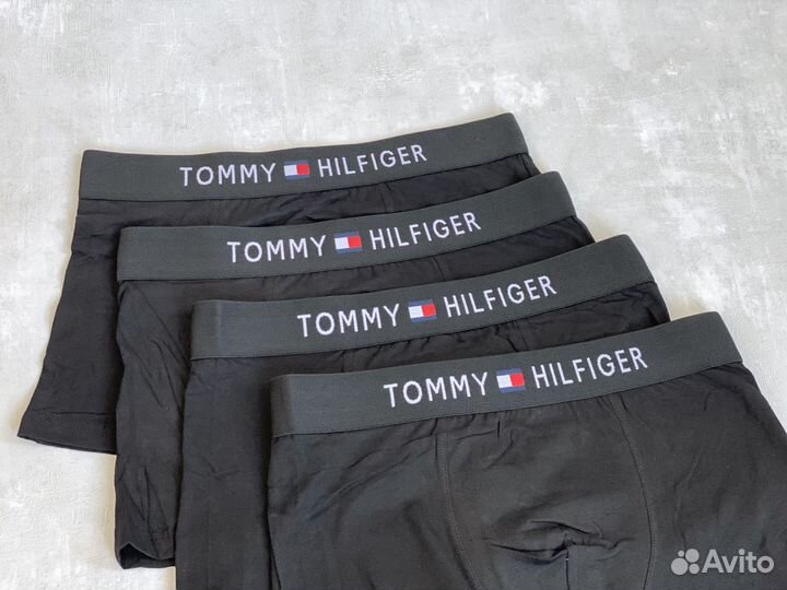 Черные Трусы Tommy Hilfiger 4 штуки