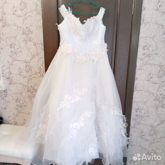 Свадебное платье 46 48 бу с фатой