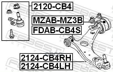 Рычаг левый Ford Focus/Focus C-max