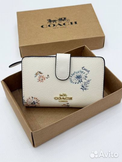 Кошелёк женский Coach канва кожа