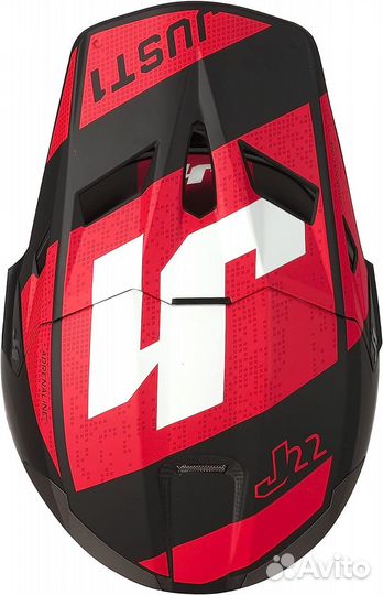 Шлем just1 J22 Carbon Adrenaline Red Black