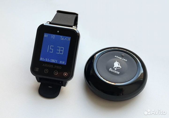 Кнопка вызова официанта Премиум и часы официанта