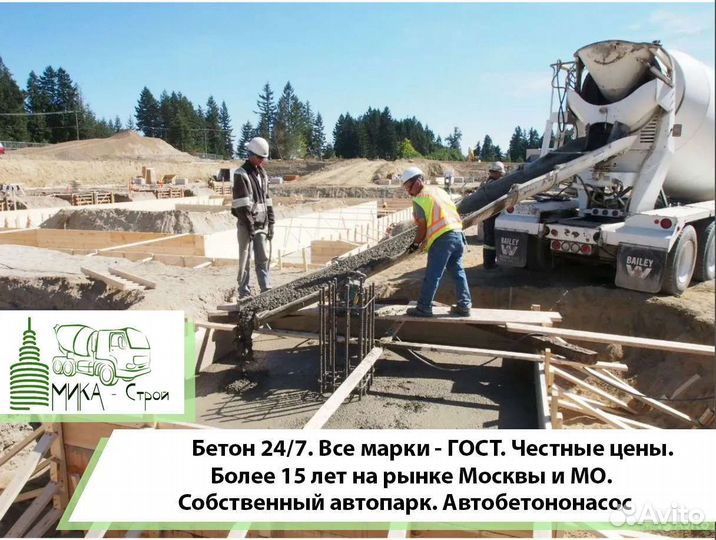 Бетон доставка
