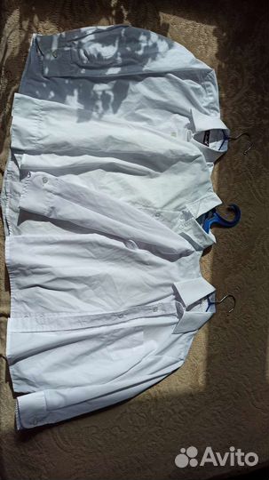 3 белые рубашки для мальчика