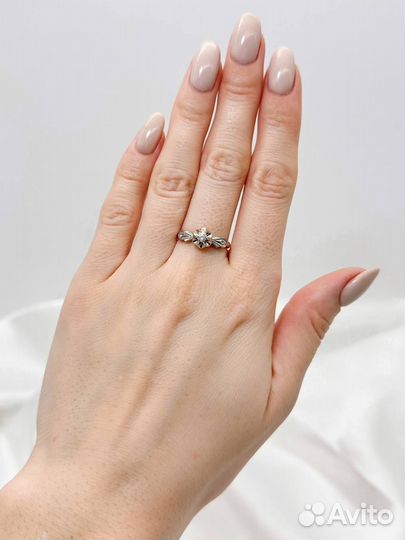 Золотое кольцо с бриллиантами 583 / 3.14 гр