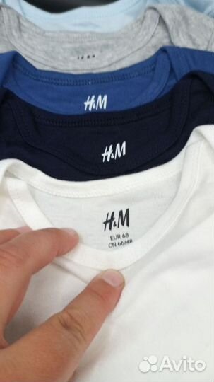 Новый набор лонгсливов h&m 68см