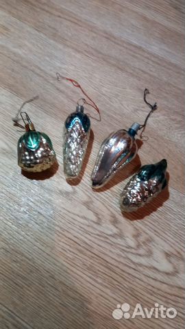 Советские елочные игрушки - шишки