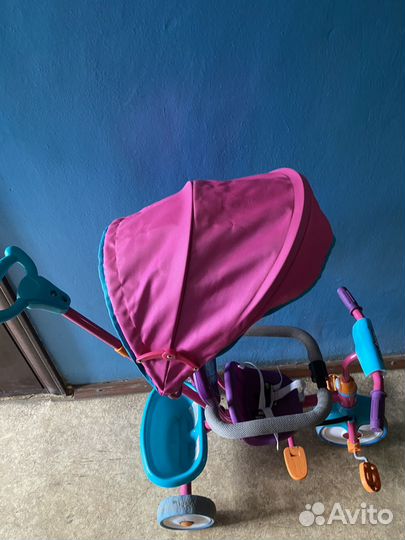 Велосипед трёхколёсный с ручкой