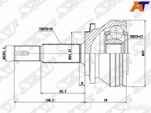 Шрус toyota harrier