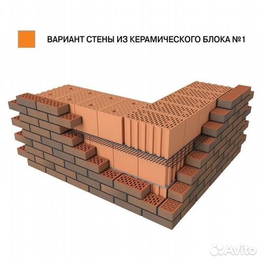 Крупноформатный керамический блок
