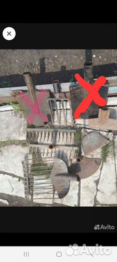 Садовый инвентарь, лопата, грабли, вилы, тяпка