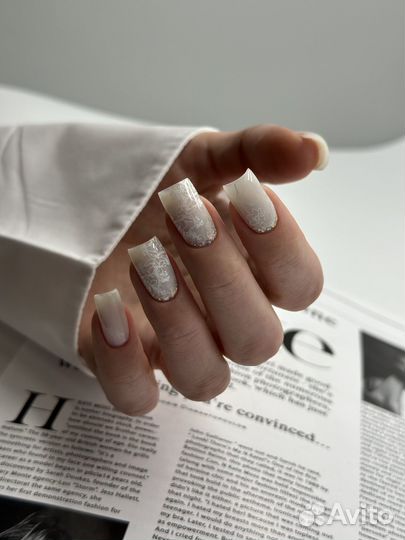 Маникюр наращивание ногтей